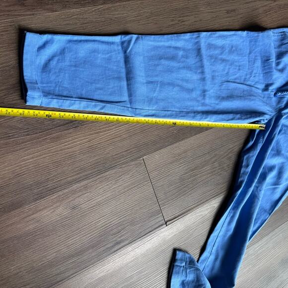 Simply Blessed Blue Casual‎ Pants Drawstring Waist Crop Lightweight Small - Picture 5 of 6